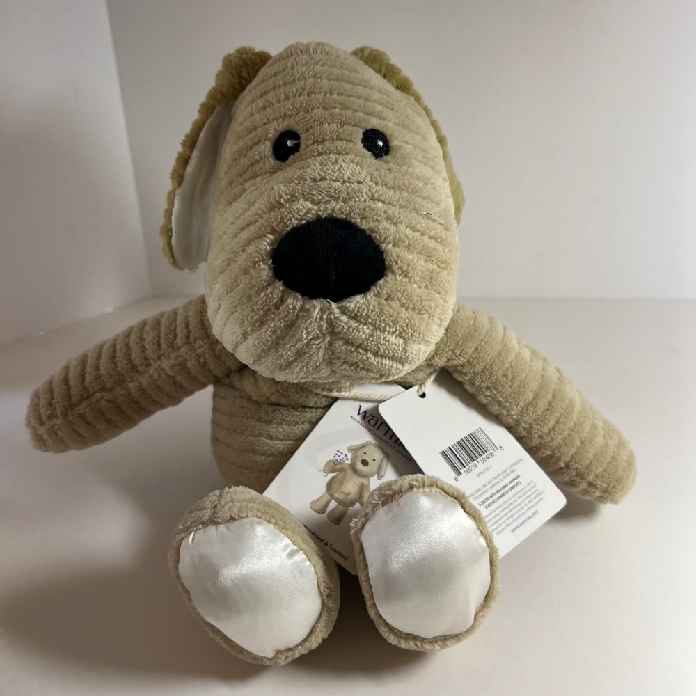 Warmies MFW Pup 2 Plush Microwaveable Lavender Scent Weighted Puppy Tan NWT